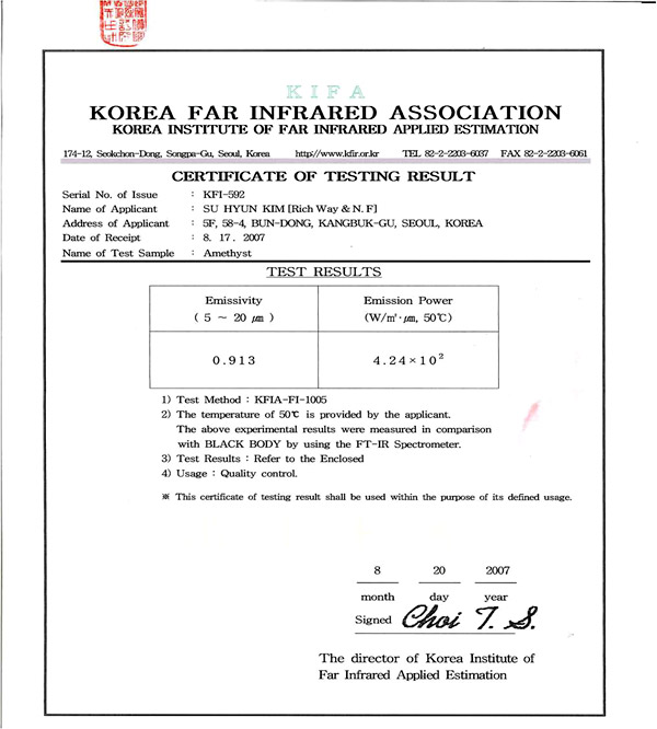 Bio-Mat Far Infrared Rays EMISSION POWER